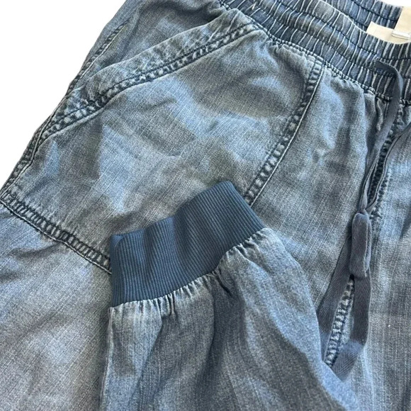 Seven7 Blue Chambray Cotton Lyocell Utility Joggers S - Picture 3 of 5